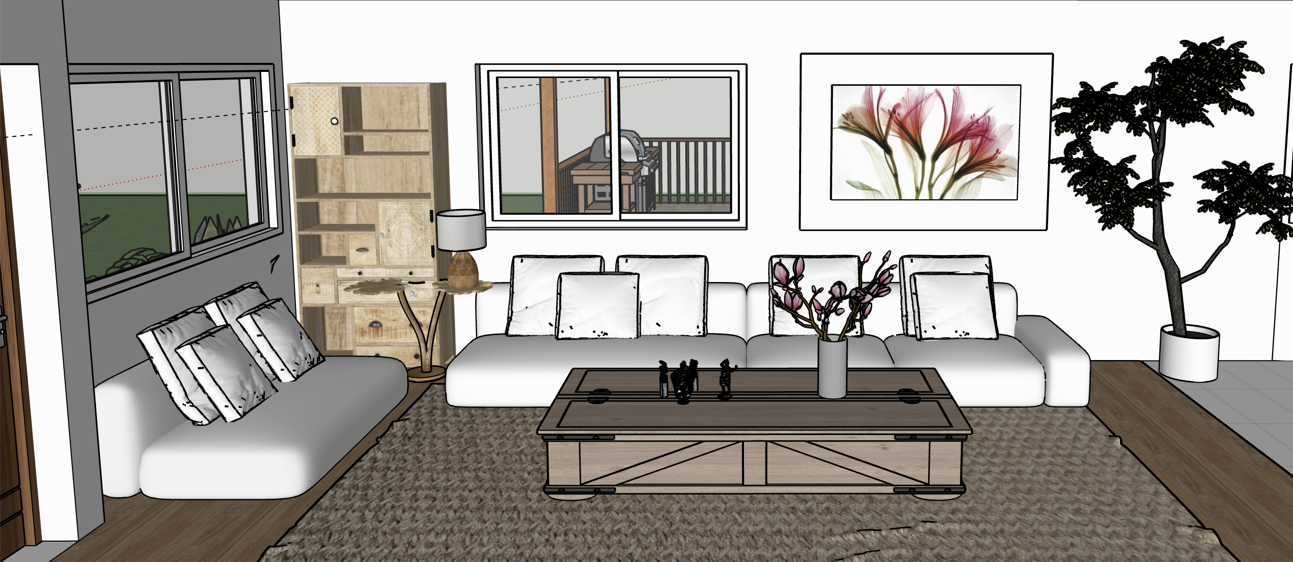 SketchUp model, 925 Camino Lindo