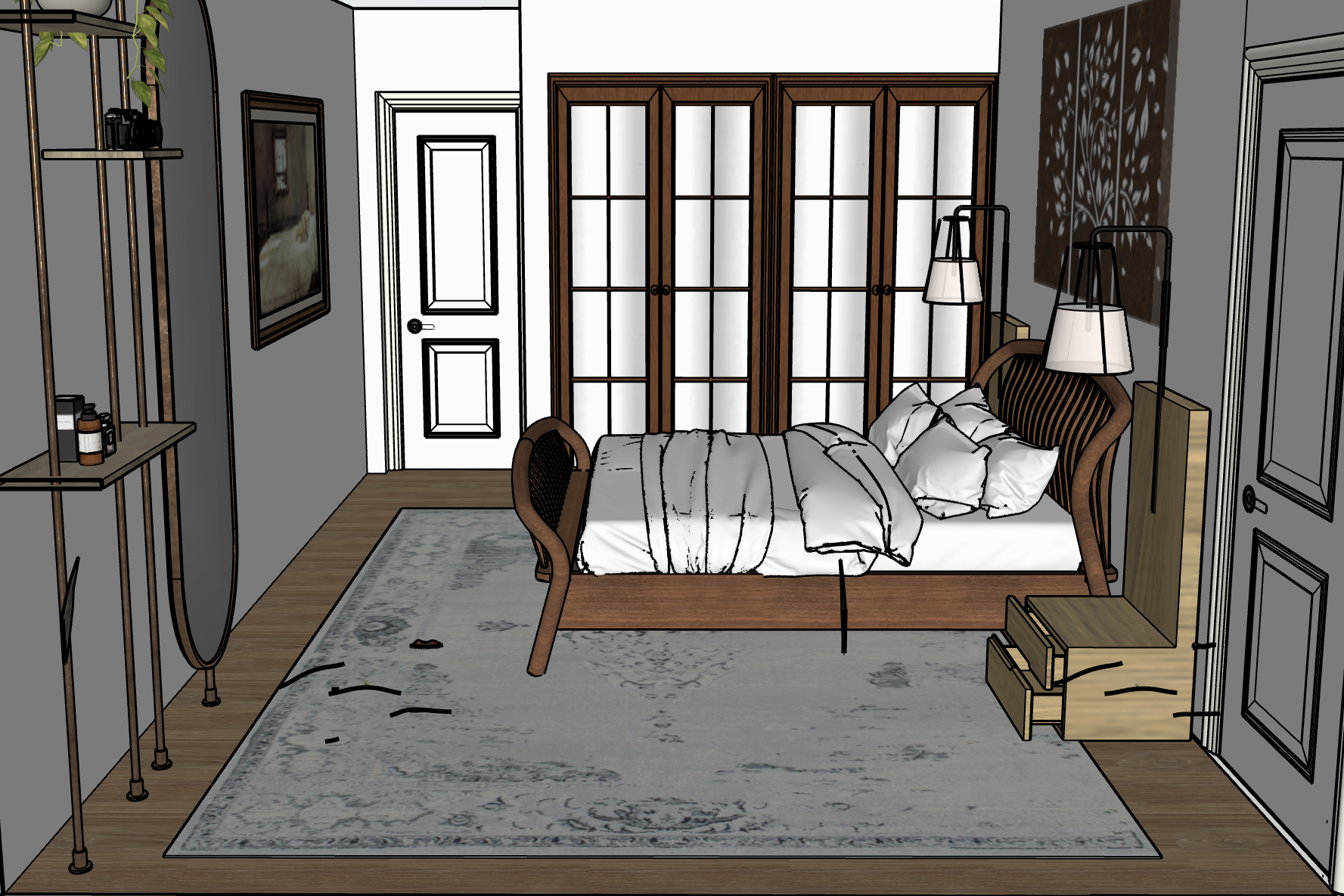 SketchUp model, 925 Camino Lindo
