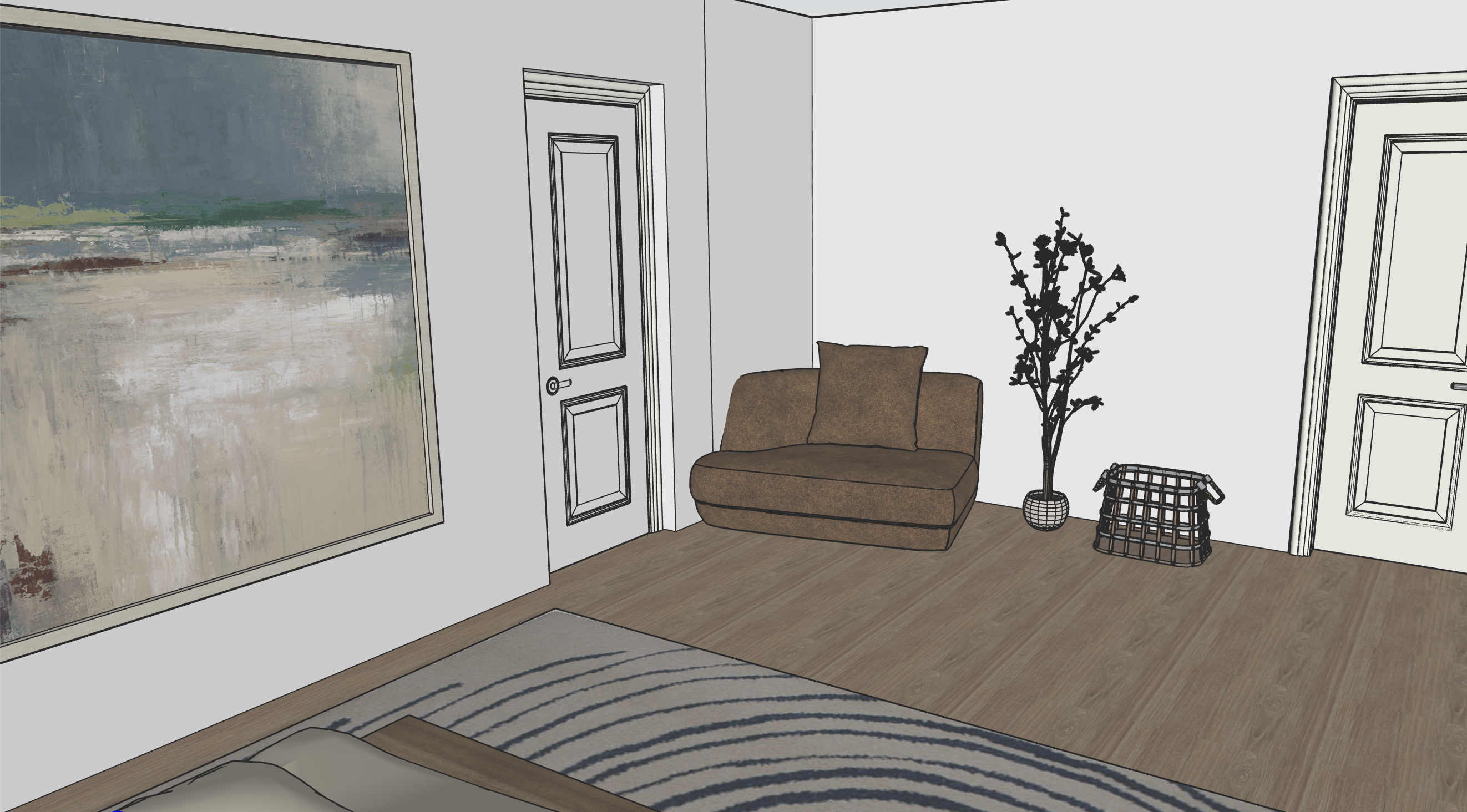 SketchUp model, 925 Camino Lindo