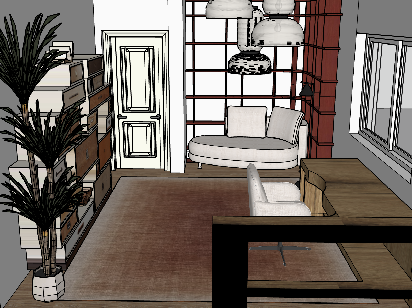 SketchUp model, 925 Camino Lindo