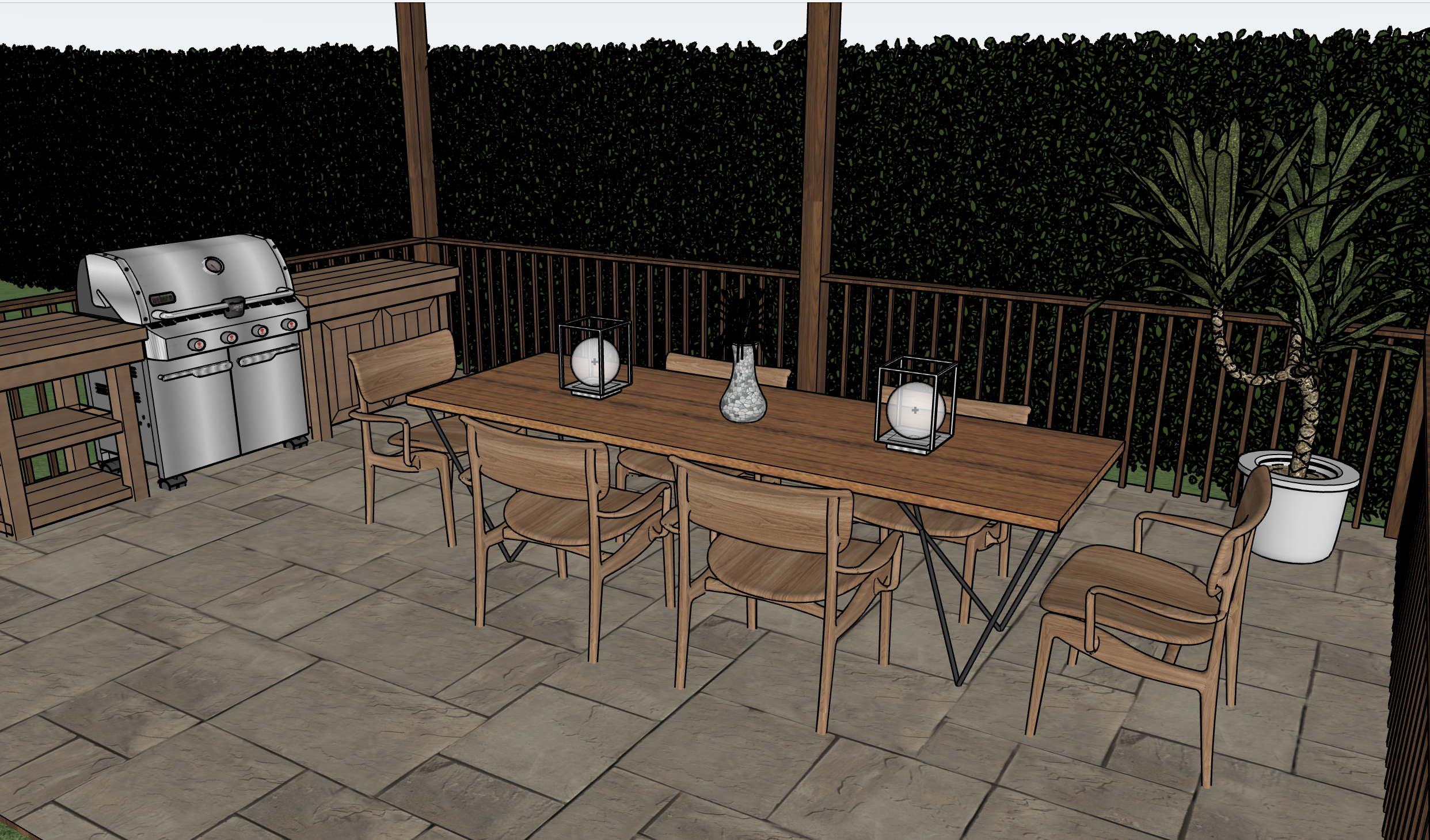 SketchUp model, 925 Camino Lindo