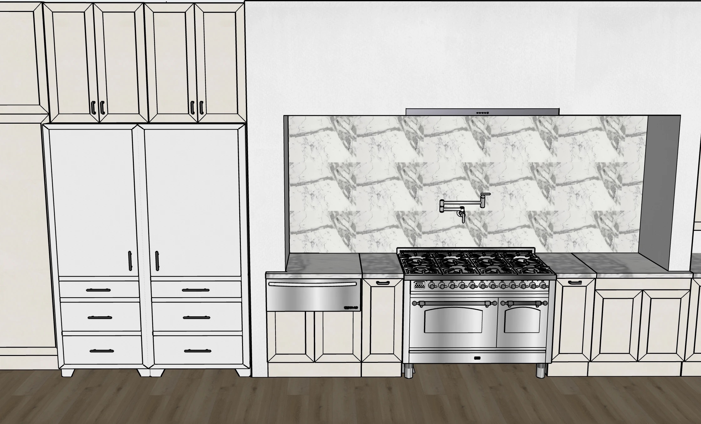 Westward Atelier kitchen remodel, SketchUp model