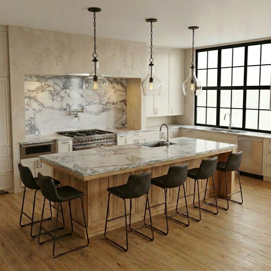 Westward Atelier kitchen remodel, rendered photo